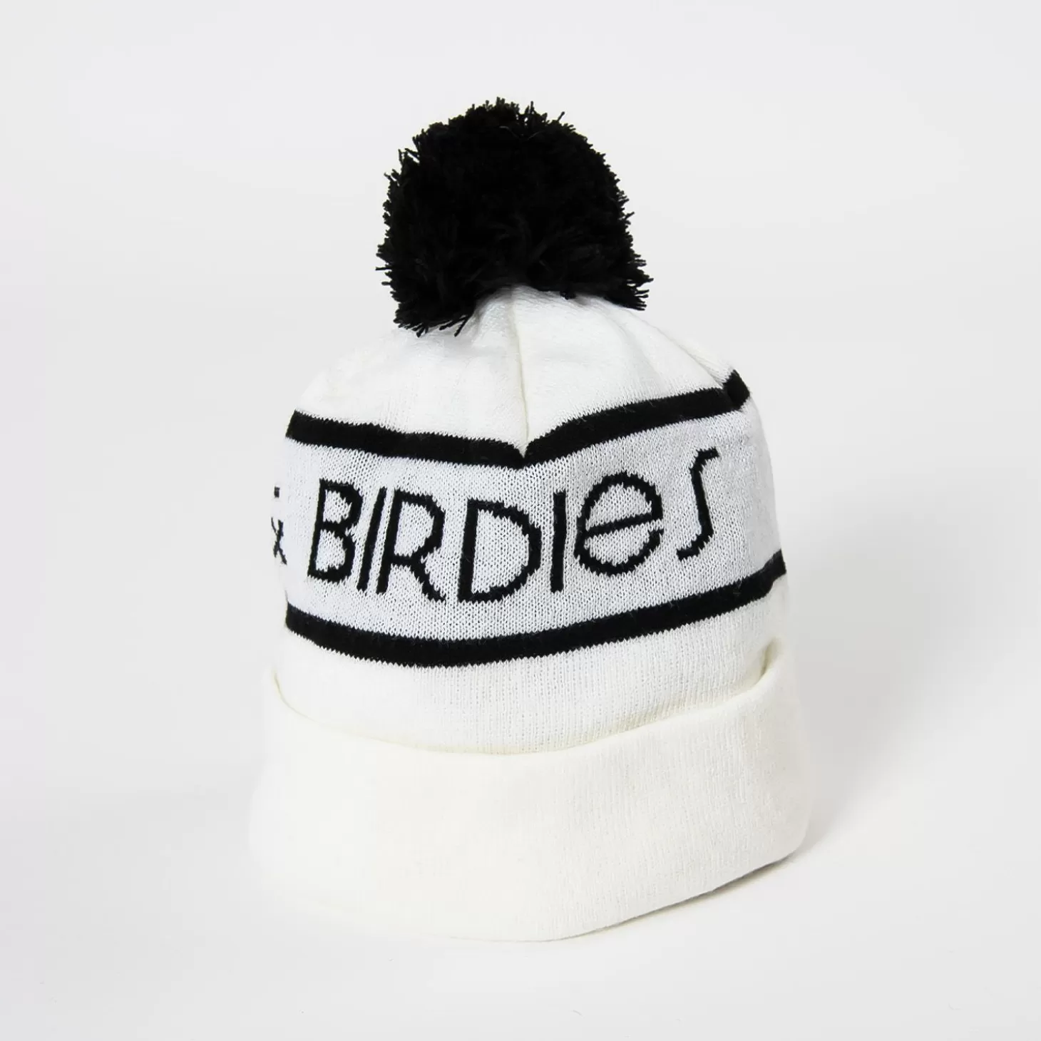 Bogeys & Birdies Bobble Hat White Black Fashion