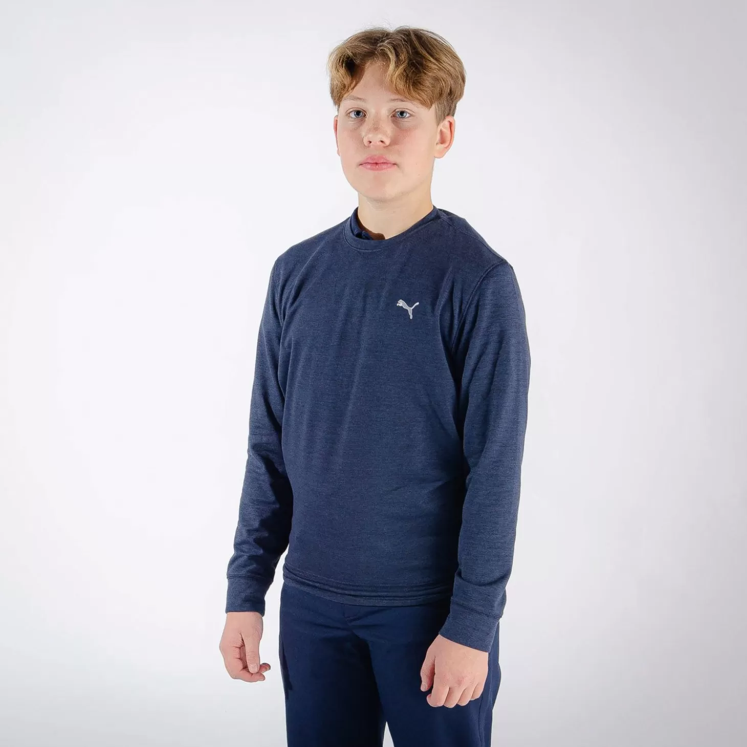 Puma Boys Cloudspun Crewneck Blue Outlet