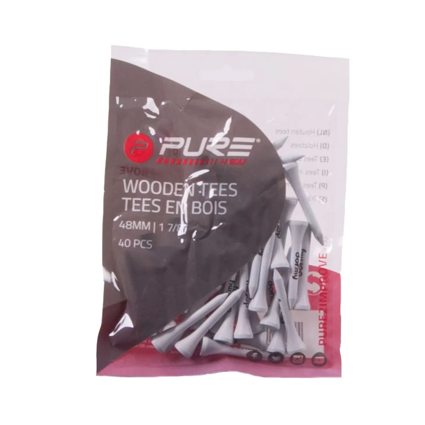 Pure Dormy Tees 40-Pack 48 Mm Fashion