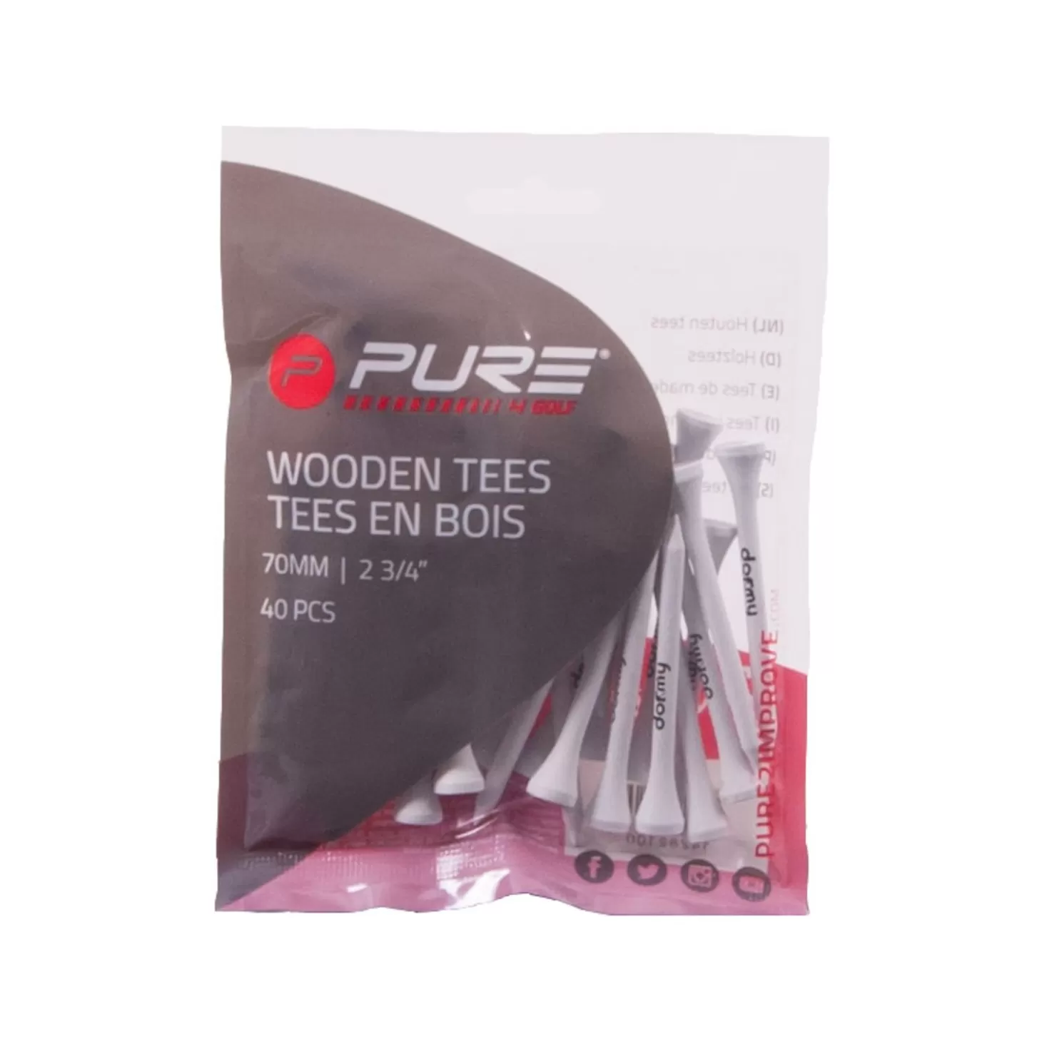 Pure Dormy Tees 40-Pack 70 Mm Best