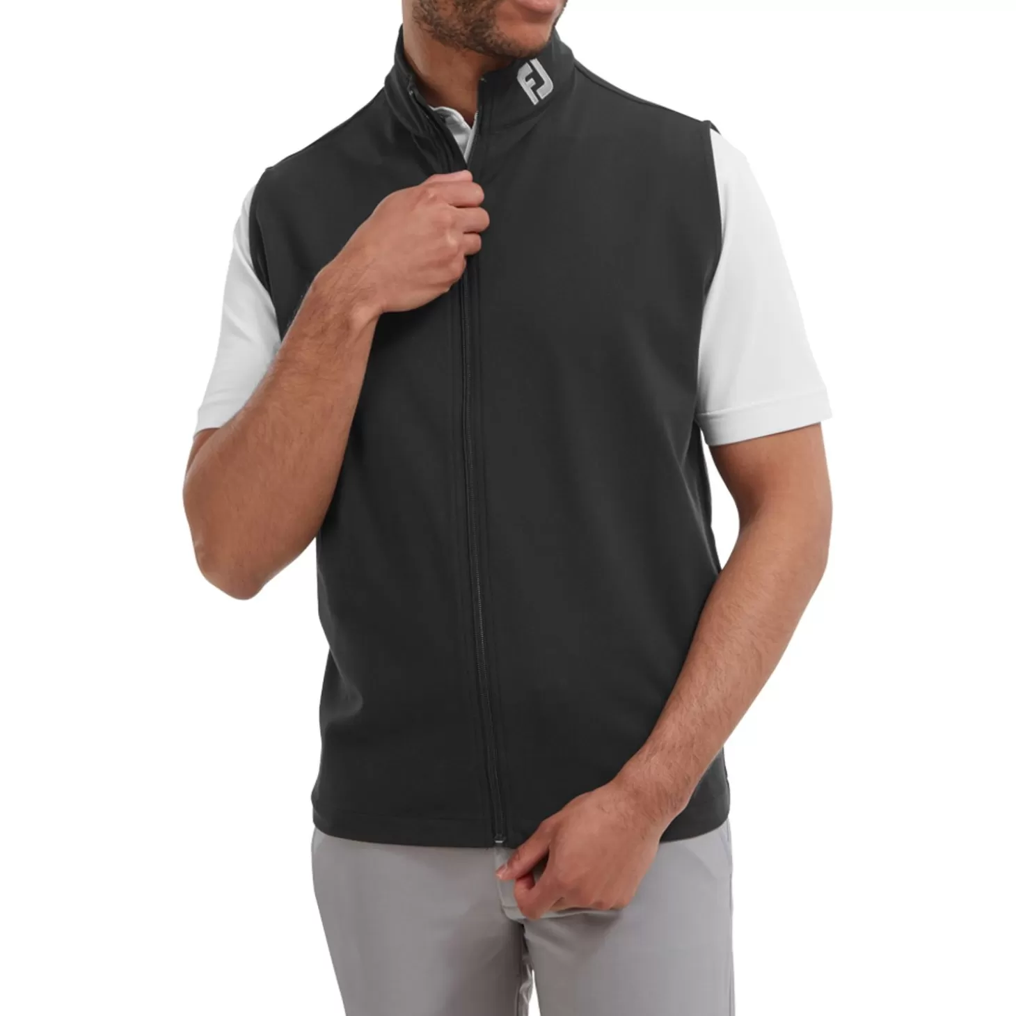 FootJoy Full-Zip Knit Vest Black Best Sale