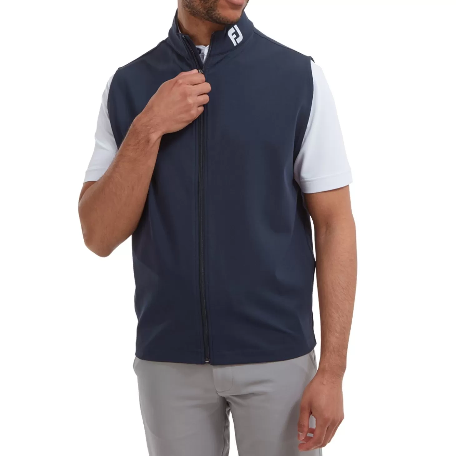 FootJoy Full-Zip Knit Vest Blue Cheap