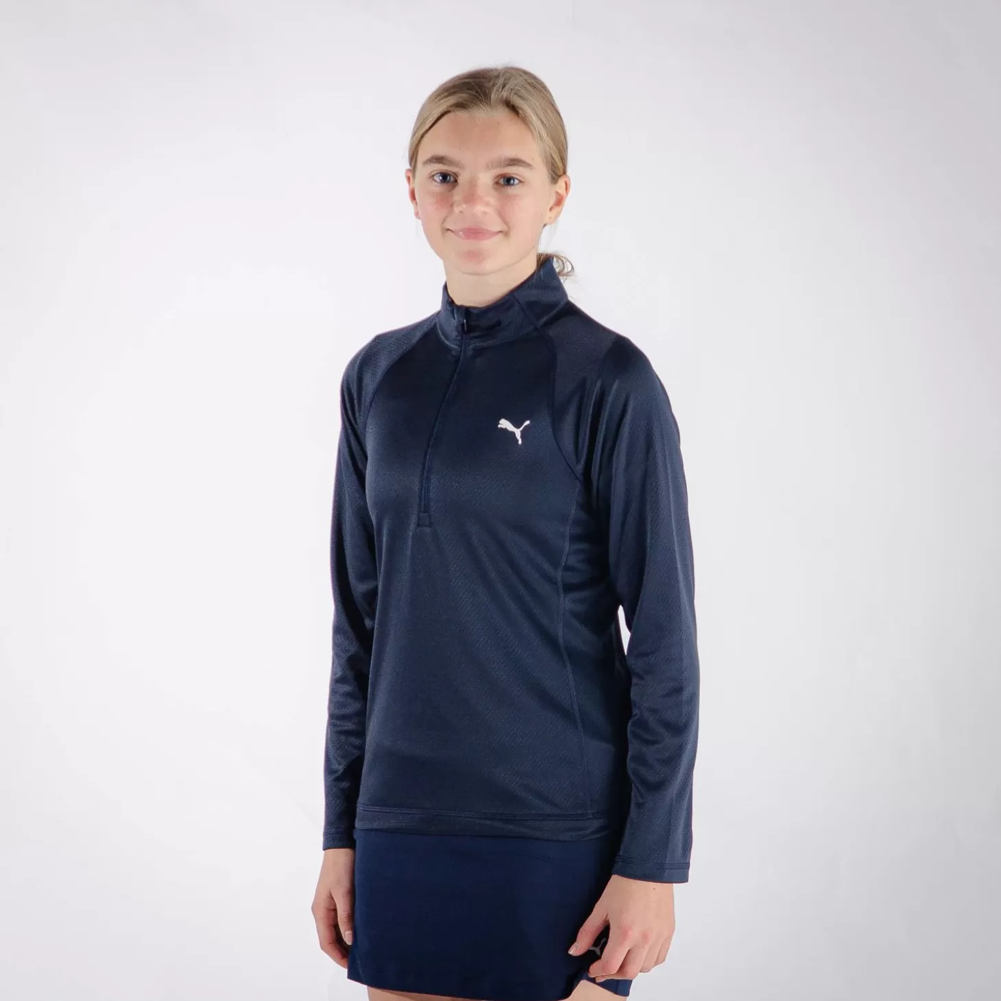 Puma Girls 1/4 Zip Blue Sale