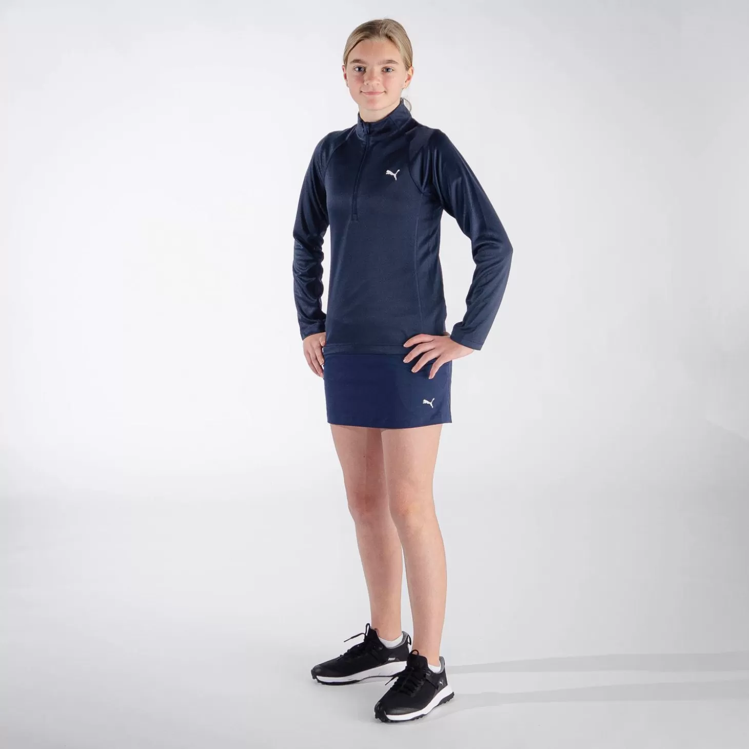 Puma Girls 1/4 Zip Blue Sale