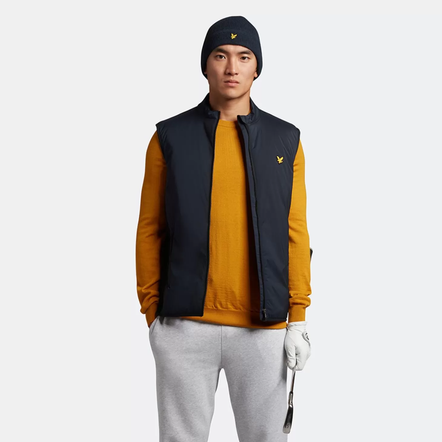 Lyle & Scott Golf Gilet Blue Clearance