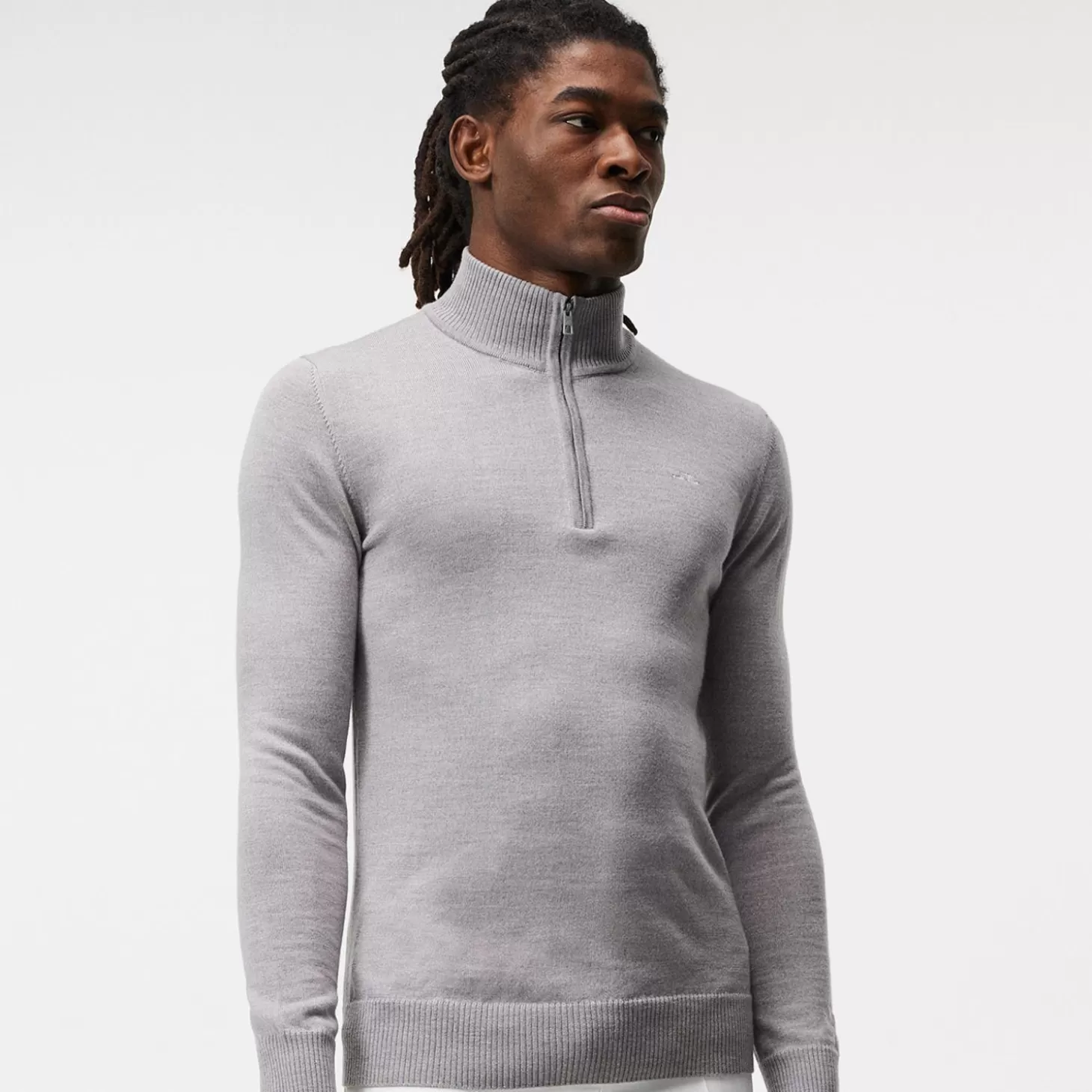 J.Lindeberg Kian Zipped Golf Sweater Gray Online