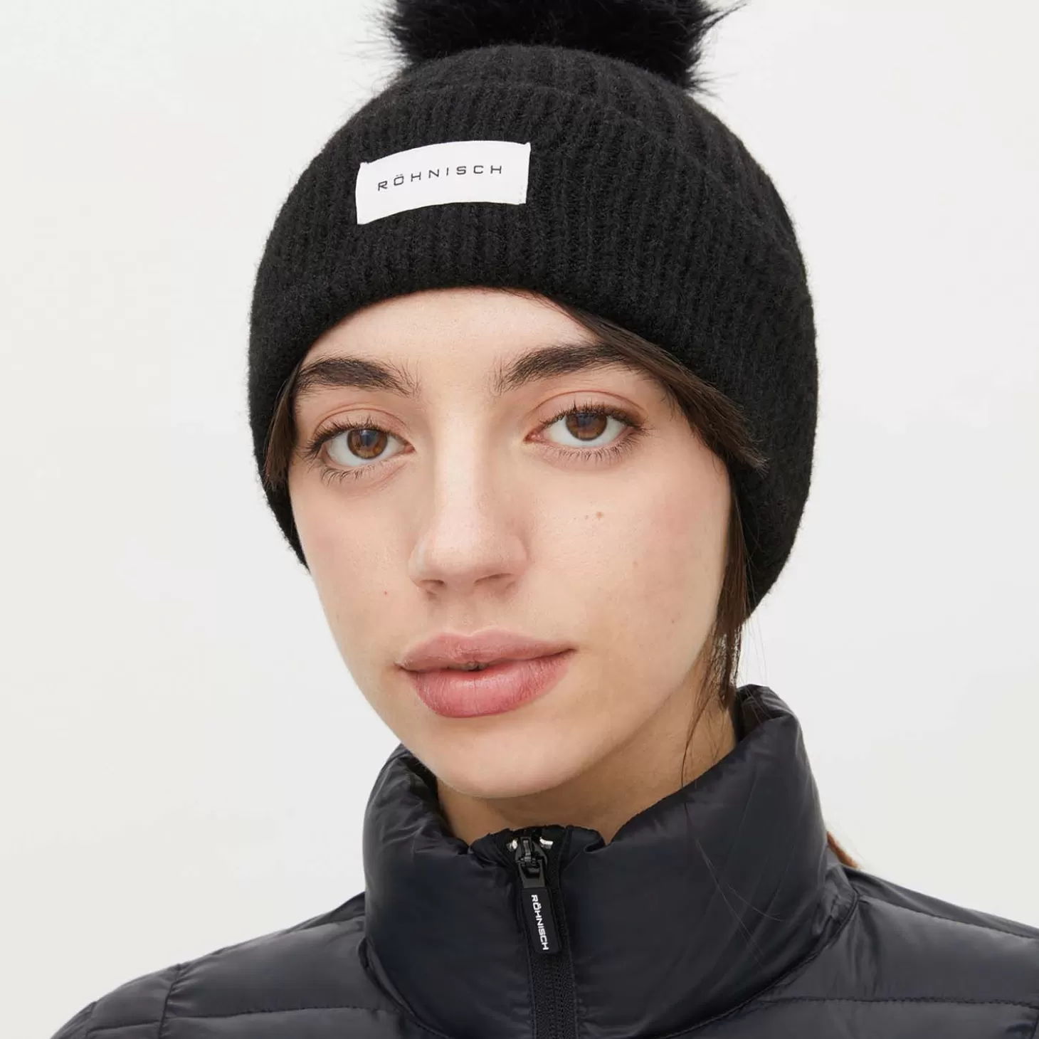 Röhnisch Pom Rib Beanie Black Outlet