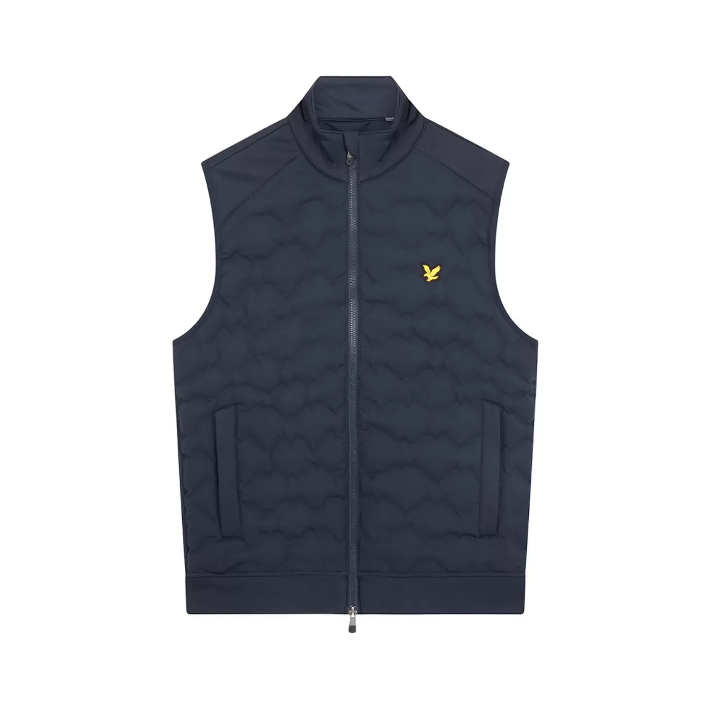 Lyle & Scott Quilted Back Fleece Gillet Blue New