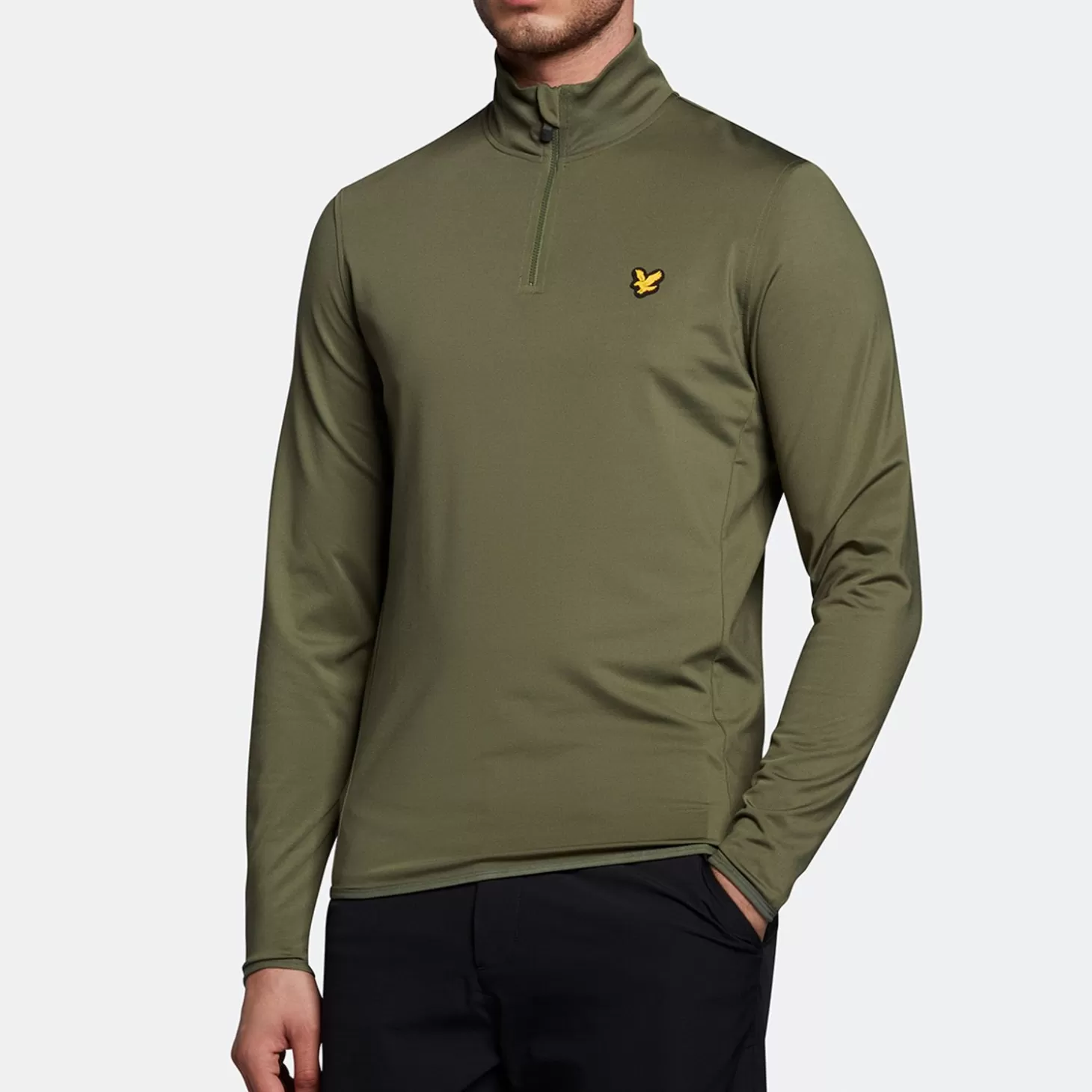 Lyle & Scott Tech 1/4 Zip Midlayer Green Clearance