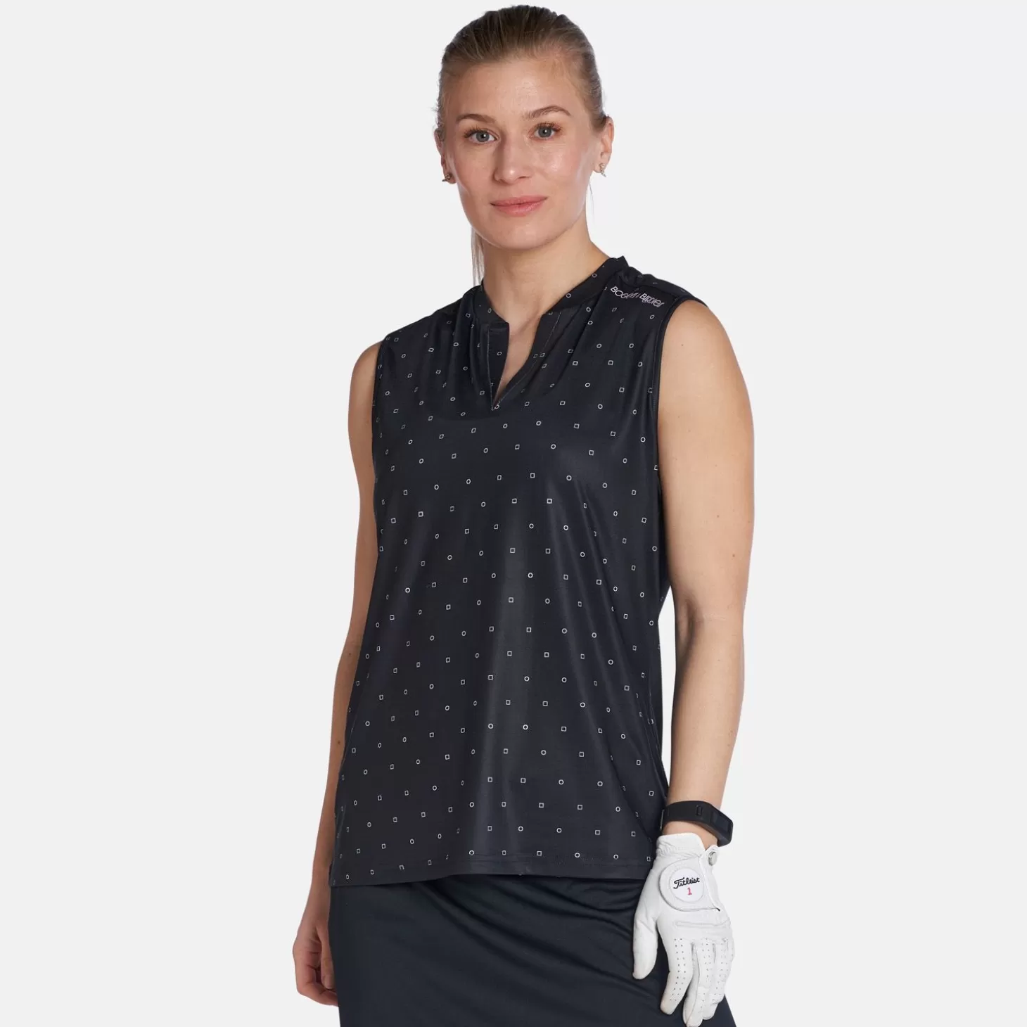 Bogeys & Birdies Tech Blade Sl V-Neck Aop Black Flash Sale