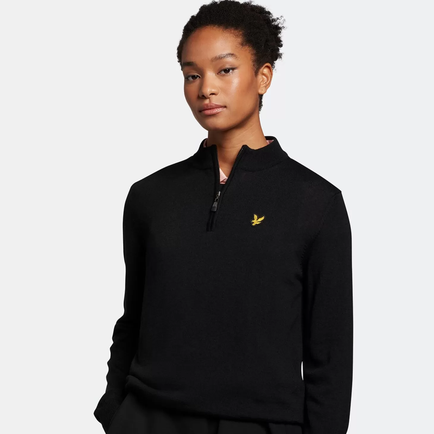 Lyle & Scott The Kerry 1/4 Zip Pullover Black Cheap