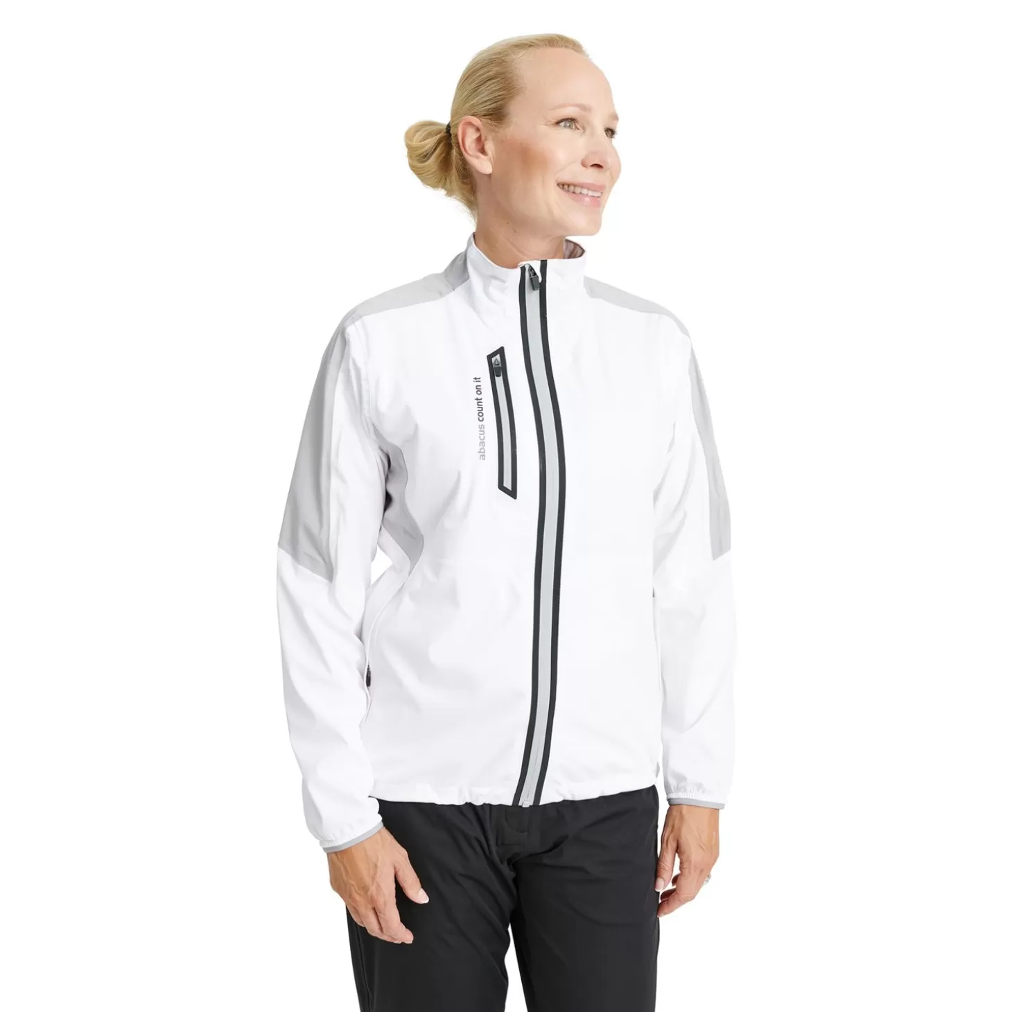 Abacus W Bounce Rainjacket White Hot